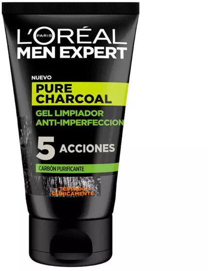 Gezichtsreinigingsgel Pure Charcoal L'Oreal Make Up (100 ml)