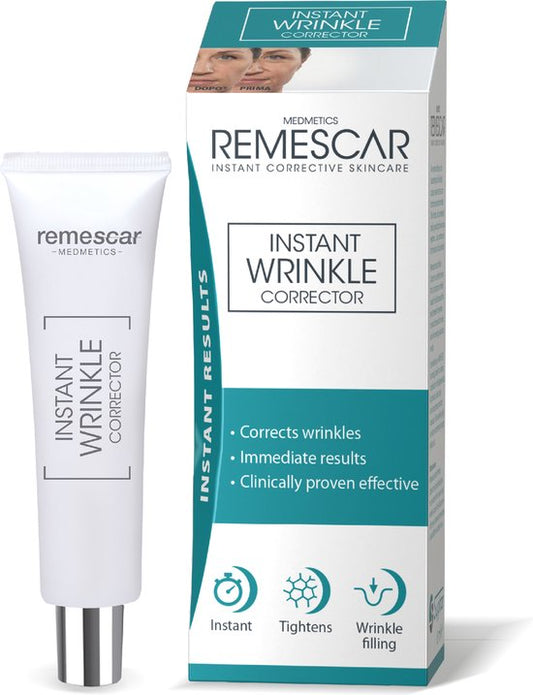 Remescar Instant Rimpel Corrector OUDE VERSIE - Anti Rimpel Crème voor vrouwen en mannen, Anti Aging en Anti Rimpel voor vermindering van rimpels en fijne lijntjes, 8 ml voor 180 applicaties
