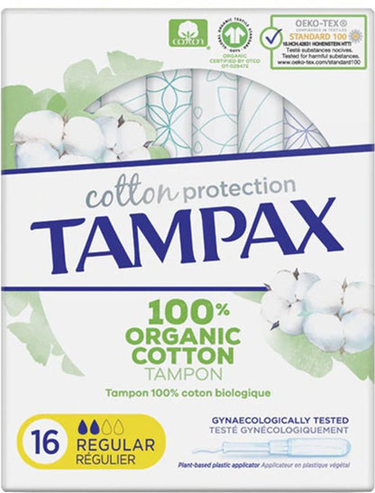 Tampax Tampons Organic Cotton Regular 16 stuks