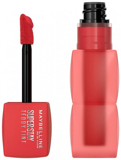 Maybelline New York Superstay Teddy Tint 30 Coquettish Lippenstift | Blijft tot wel 12 uur zitten | Met een teddy-zachte en matte finish, 5ml