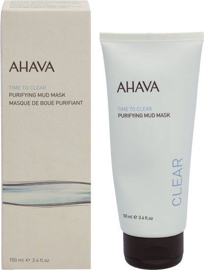 AHAVA Verzuiverende Kleimasker - Diepe Reiniging & Verheldering | Egaliseert Huidtextuur | Dode Zee Modder & Osmoter | Gezichtsmasker met Vitamine C | Gezichtsverzorging voor Dames & Heren - 100ml