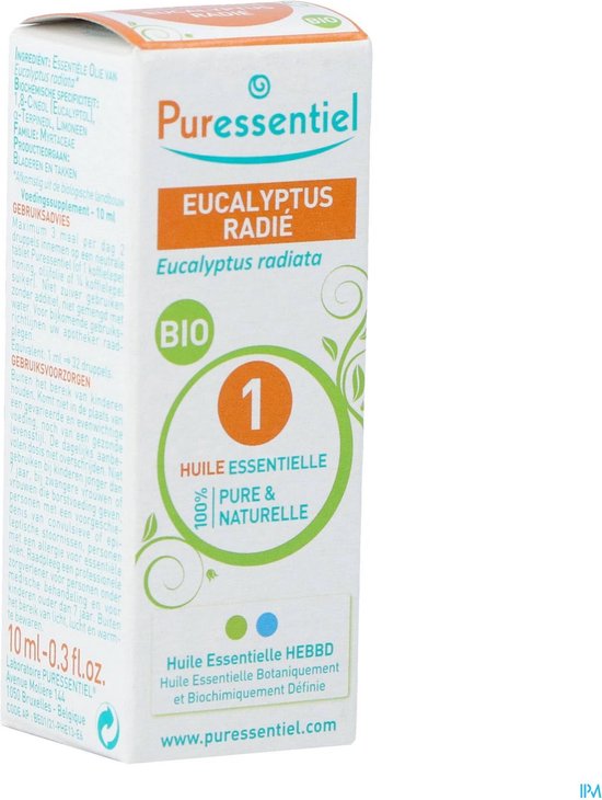 Puressentiel Eucalyptus Radii Etherische Olie (Eucalyptus Radiata) Bio 10 ml
