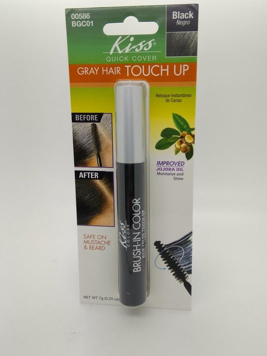Kiss Quick Cover Gray Hair Touch Up Brush #00586 BGC01 Black 0.25oz