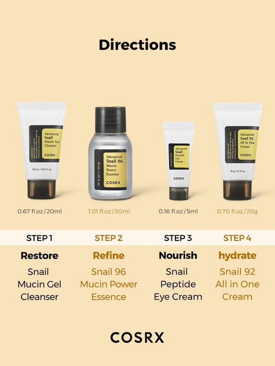 COSRX - All About Snail Kit - Korean Skincare - 4 Delig