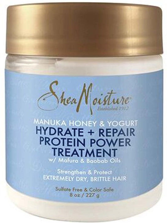 Shea Moisture Manuka Honey & Yogurt - Haarmasker Hydrate & Repair Protein Power Treatment - 227 gr