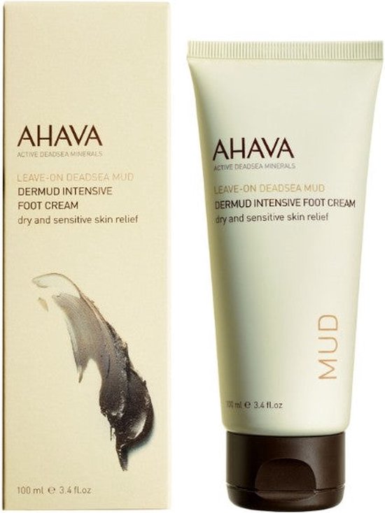 AHAVA Dermud Intensieve Voetcrème - Hydrateert Droge & Ruwe Voeten | Verlicht Irritaties & Gevoeligheden | Biedt Zachtheid & Comfort | Voet Verzorging voor Mannen & Vrouwen | Moisturizer voor een Droge Huid - 100ml