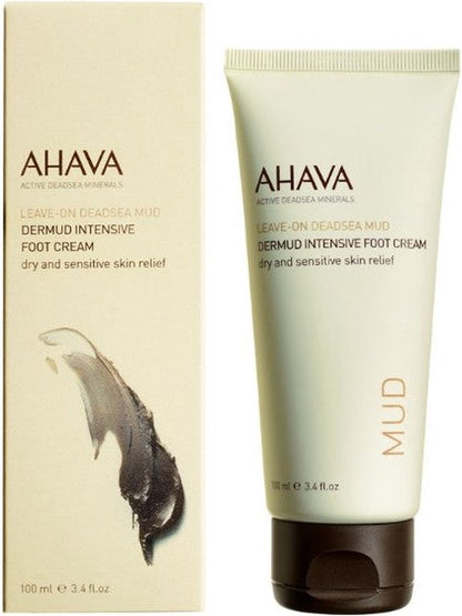 AHAVA Dermud Intensieve Voetcrème - Hydrateert Droge & Ruwe Voeten | Verlicht Irritaties & Gevoeligheden | Biedt Zachtheid & Comfort | Voet Verzorging voor Mannen & Vrouwen | Moisturizer voor een Droge Huid - 100ml