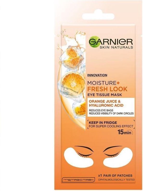 GARNIER - Exciting eye mask with orange juice and (Eye Tissue Mask) 6 g - 6.0g
