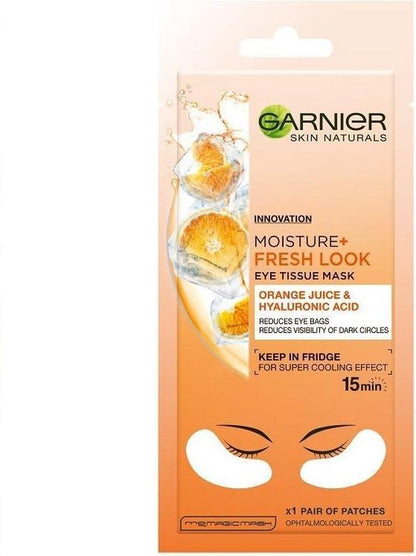 GARNIER - Exciting eye mask with orange juice and (Eye Tissue Mask) 6 g - 6.0g