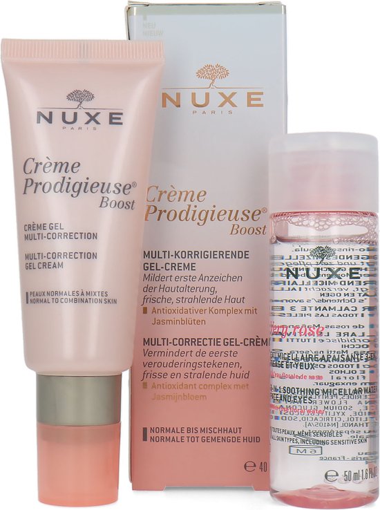 Nuxe Crème Prodigieuse Multi-Correction Gel Cream + Micellar Water Face - 40 ml - 50 ml (voor normale tot gemengde huid)