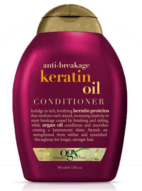 Anti-haaruitval Anti-breuk Conditioner OGX Keratine (385 ml)