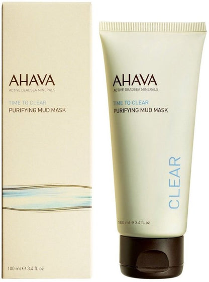 AHAVA Verzuiverende Kleimasker - Diepe Reiniging & Verheldering | Egaliseert Huidtextuur | Dode Zee Modder & Osmoter | Gezichtsmasker met Vitamine C | Gezichtsverzorging voor Dames & Heren - 100ml