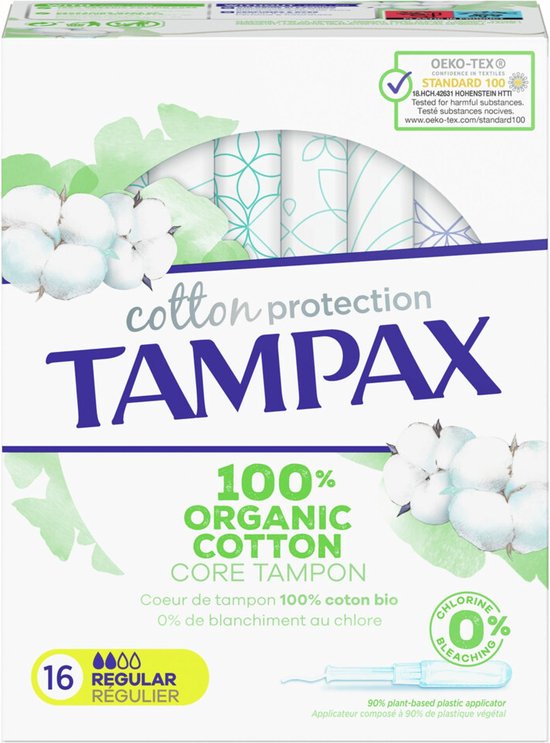 Tampax Tampons Organic Cotton Regular 16 stuks