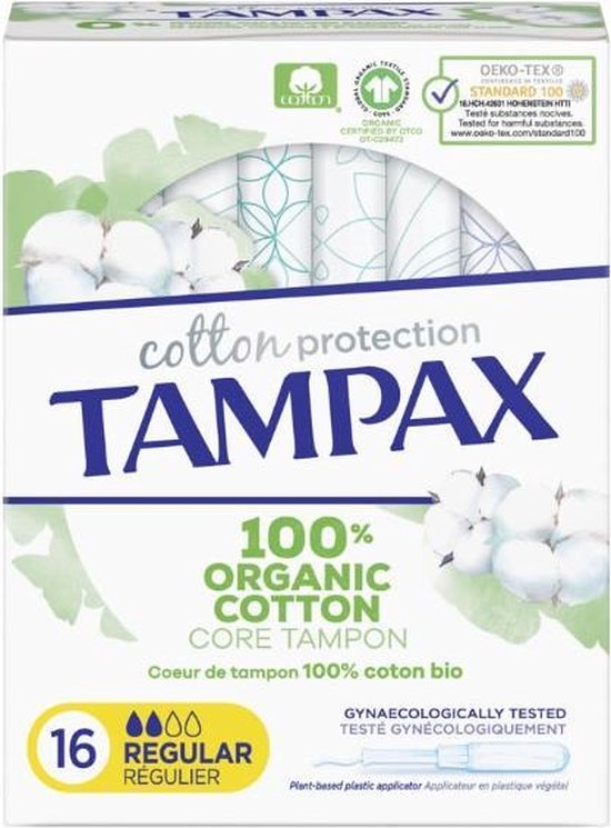 Tampax Tampons Organic Cotton Regular 16 stuks