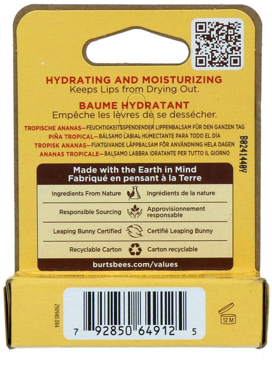 Burt's Bees Tropical Pineapple Lip Balm 4.25GR