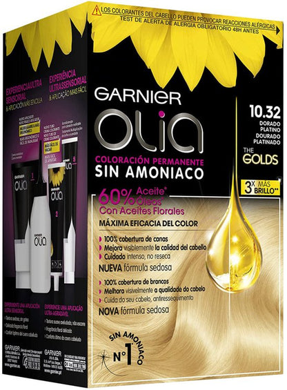 Garnier - Olia Permanente Haarkleuring - 10.32 Platine Gold
