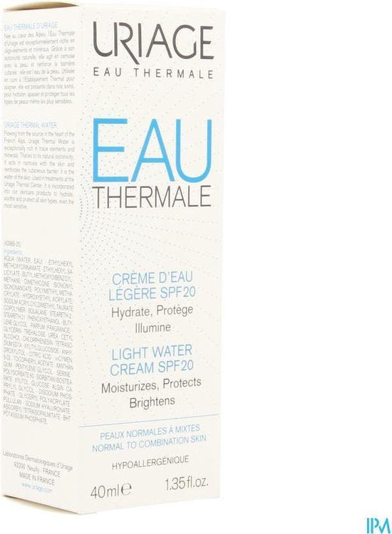 Uriage - Light Moisturizing Cream SPF 20 Eau Thermale ( Light Water Cream) 40 ml - 40ml