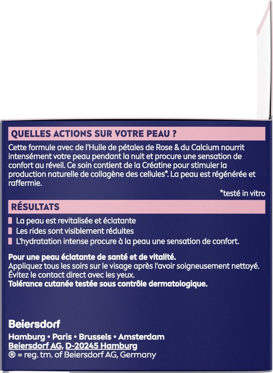 NIVEA Vital Stralende Nachtcrème Gezicht - Anti-rimpel Crème - Voedende Crème - met Creatine & Calcium - 50ml