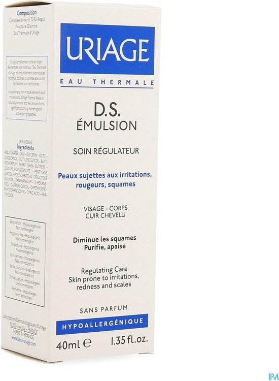 Uriage - Smoothing emulsion for seborrheic dermatitis DS (Regulating Care ) 40 ml - 40ml
