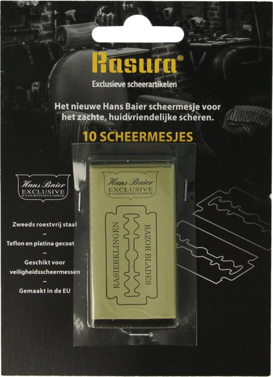 Rasura Blister met Solingen Scheermesjes 10 stuks