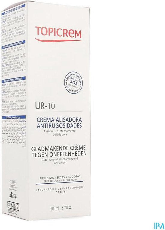 Topicrem Ur10 Creme Smoothing A/ruwheid 200ml