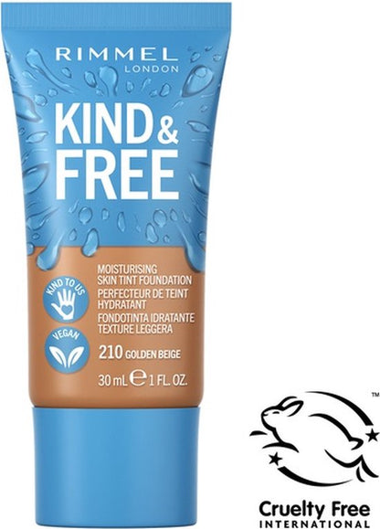 Rimmel London KIND & FREE Vegan Foundation 210 Golden Beige