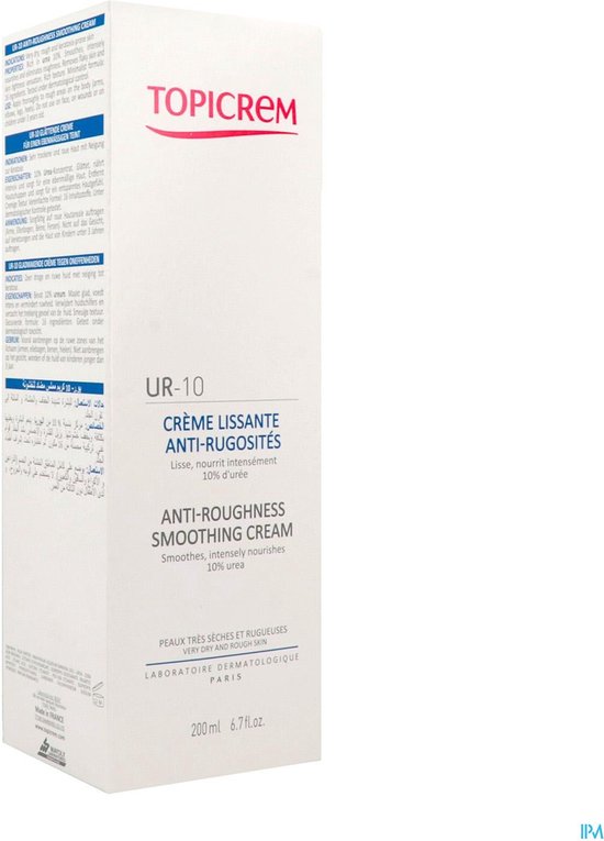 Topicrem Ur10 Creme Smoothing A/ruwheid 200ml
