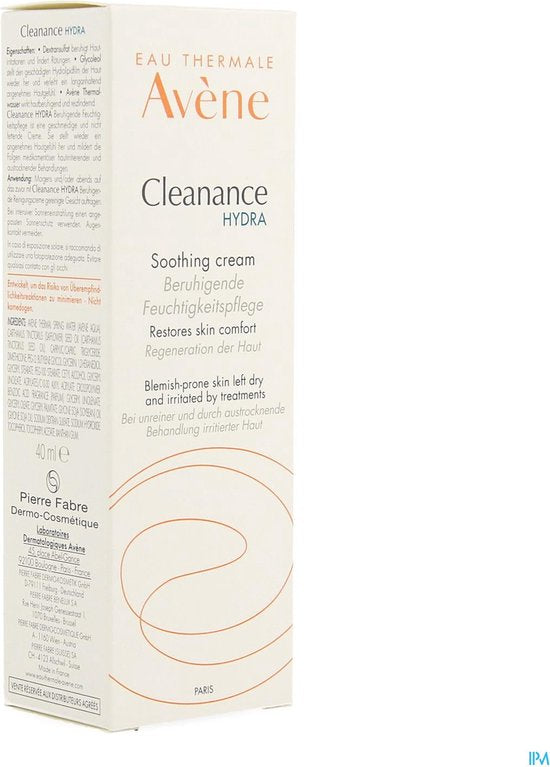 Avene Cleanance HYDRA gezichtsreiniging & reiniging crème Vrouwen 40 ml