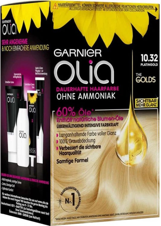 Garnier - Olia Permanente Haarkleuring - 10.32 Platine Gold