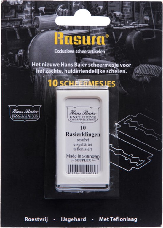Rasura Blister met Solingen Scheermesjes 10 stuks