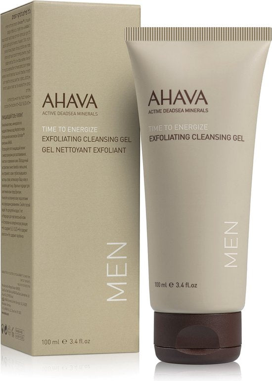 AHAVA MAN Exfoliërende Reinigingsgel - Diepe Reiniging & Verfrissing | Verwijdert Verstopte Poriën | Zachte en Energiegevende Formule | Gezichtsreiniger voor mannen - 100ml
