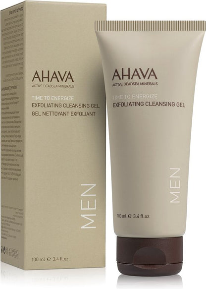 AHAVA MAN Exfoliërende Reinigingsgel - Diepe Reiniging & Verfrissing | Verwijdert Verstopte Poriën | Zachte en Energiegevende Formule | Gezichtsreiniger voor mannen - 100ml