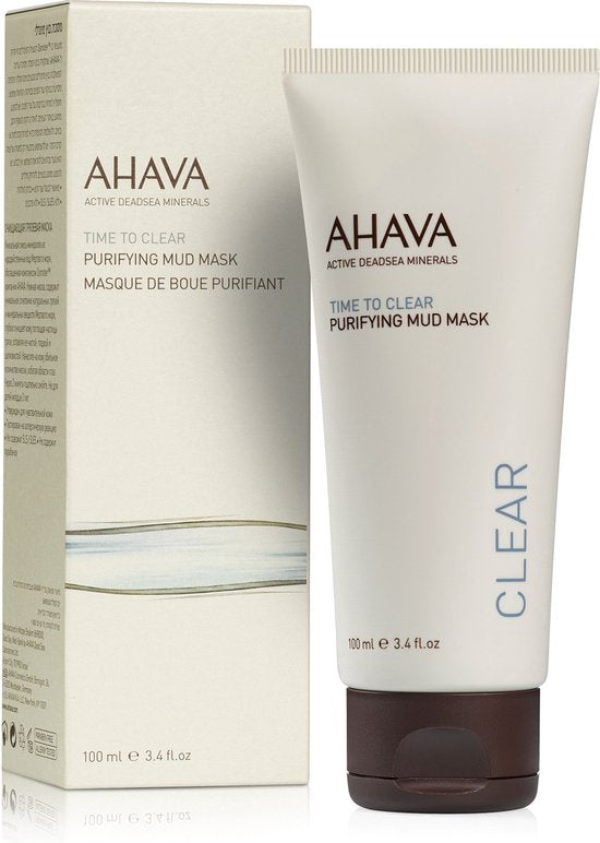 AHAVA Verzuiverende Kleimasker - Diepe Reiniging & Verheldering | Egaliseert Huidtextuur | Dode Zee Modder & Osmoter | Gezichtsmasker met Vitamine C | Gezichtsverzorging voor Dames & Heren - 100ml