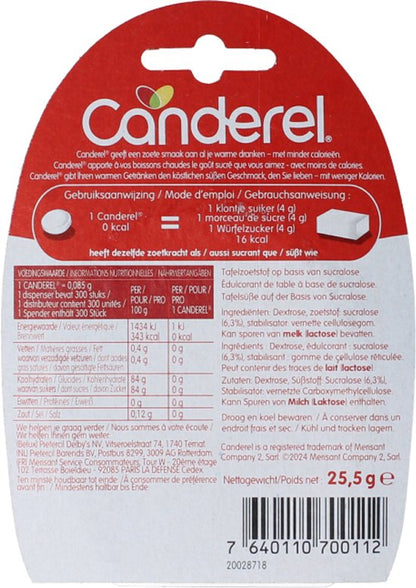 Canderel zoetjes dispenser - met sucralose - 300 stuks