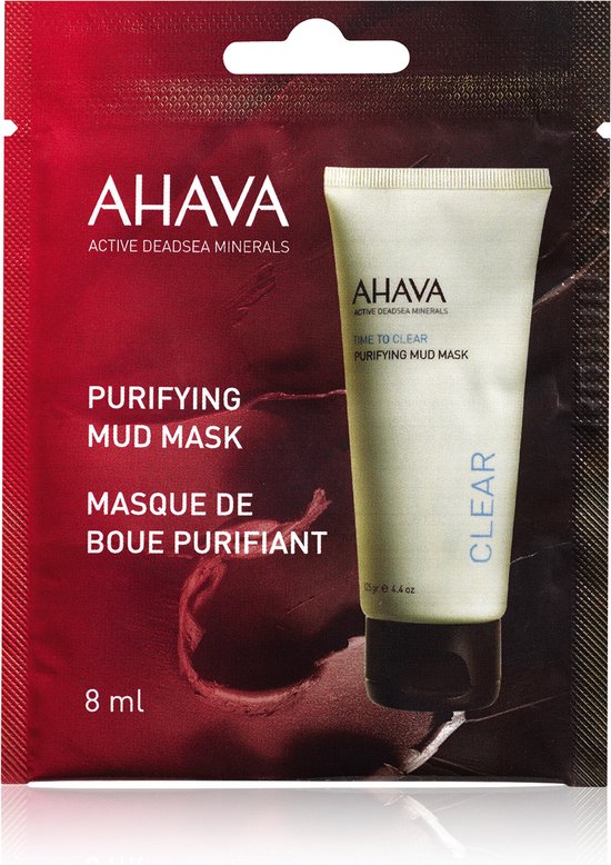 AHAVA Moddermasker | VEGAN | Alcohol- en parabenenvrij, Eenmalig gebruik (8ml)