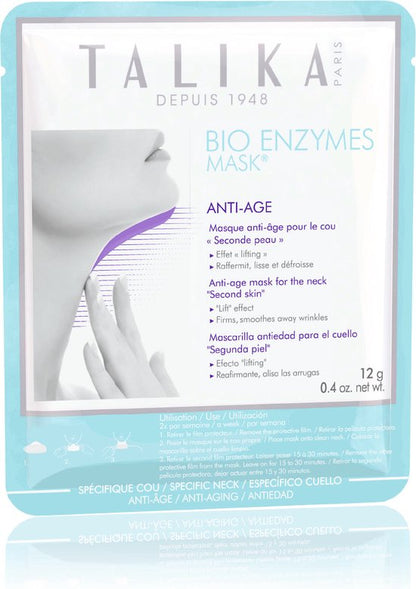 Talika Bio Enzymes Mask - Anti-Age Neck Masker - Verzacht, lift en verstevigt