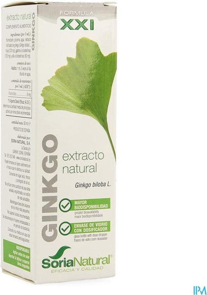 Soria Natural Ginkgo biloba extract 50 Milliliter