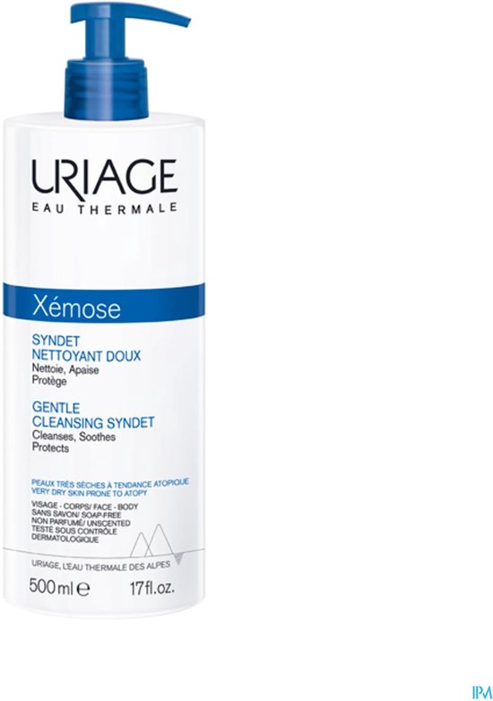 Uriage - Fine cleansing cream gel for dry to atopic skin Xémose (Gentle Cleansing Syndet) (U)