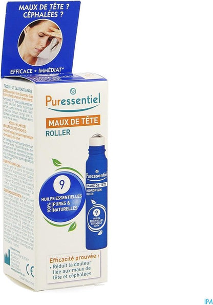 Puressentiel Hoofdpijn Roller met 9 essentiële oliën 5 ml