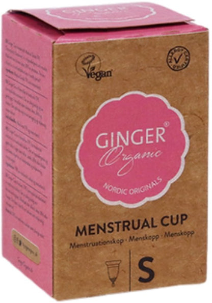 Ginger Organic Menstruatiecup - TPE - Maat M - Milieuvriendelijk - Comfortabel - Antilektechnologie