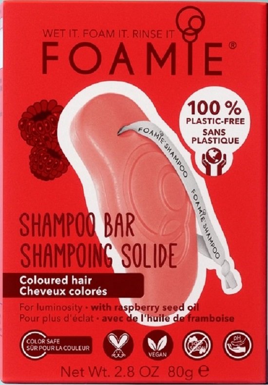 Foamie shampoo bar - 80 gram - met frambozenolie