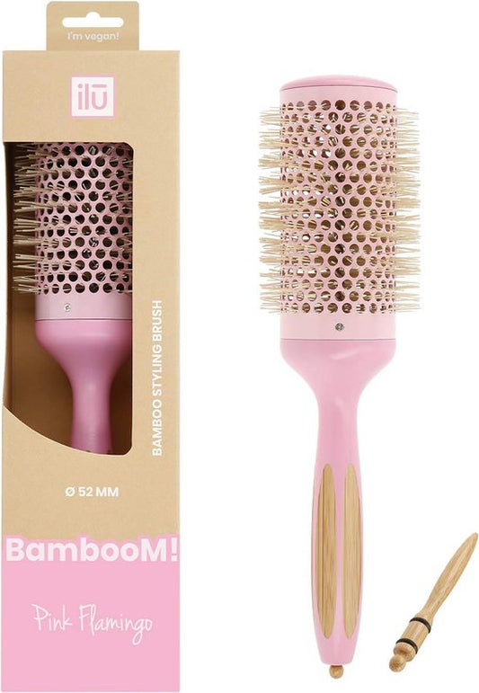 Bamboom - Styling Pink Flamingo Round Brush - 52mm