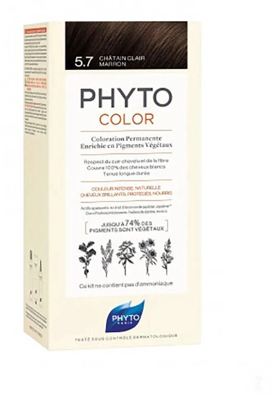 Permanent Colour PHYTO PhytoColor 5.7-castaño marrón claro Ammonia-free