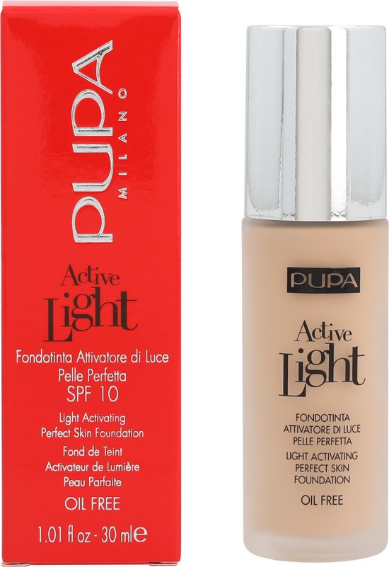 Pupa Active Light Foundation 010 Porcelain