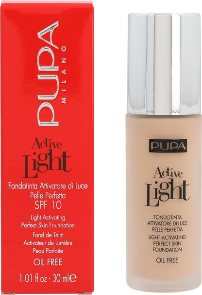 Pupa Active Light Foundation 010 Porcelain