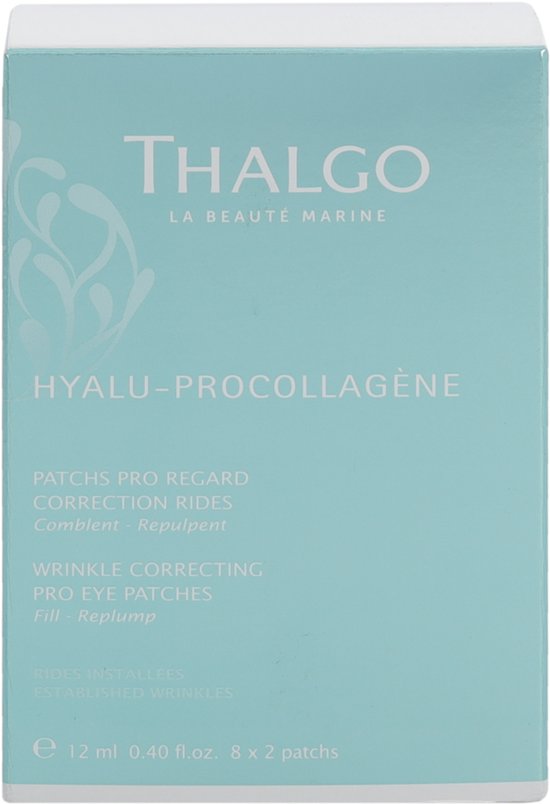 THALGO HYALU-PROCOLLAGENE WRINKLE CORRECTING EYE PRO PATCHES 8 X 2 eye patches