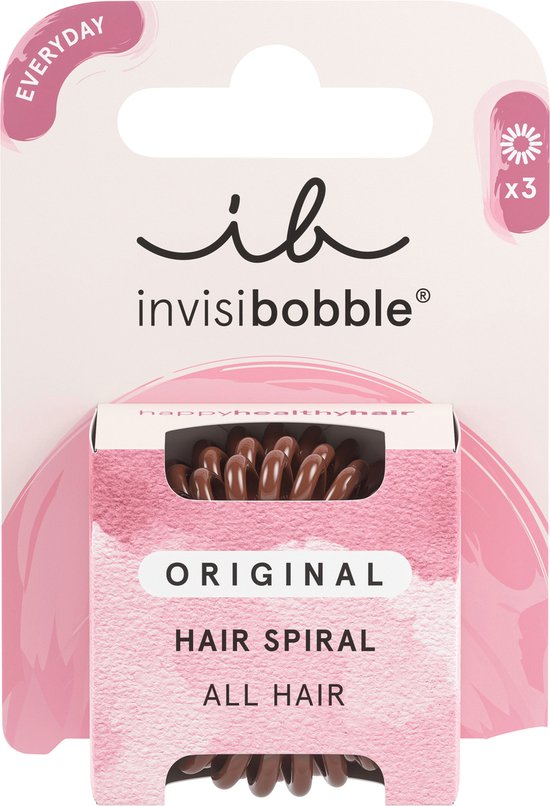 Rubber Hair Bands Invisibobble Original Brown (3 Units)