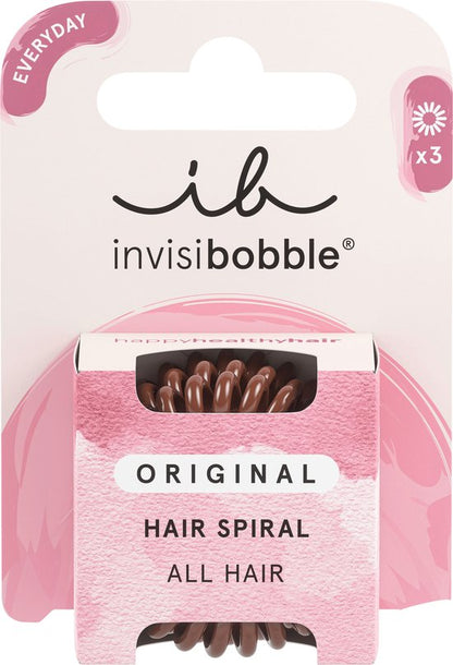 Rubber Hair Bands Invisibobble Original Brown (3 Units)