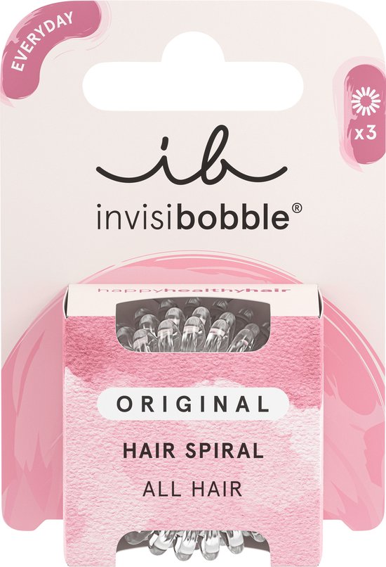Hair ties Invisibobble Invisibobble Elastic Spiral Transparent 3 Units