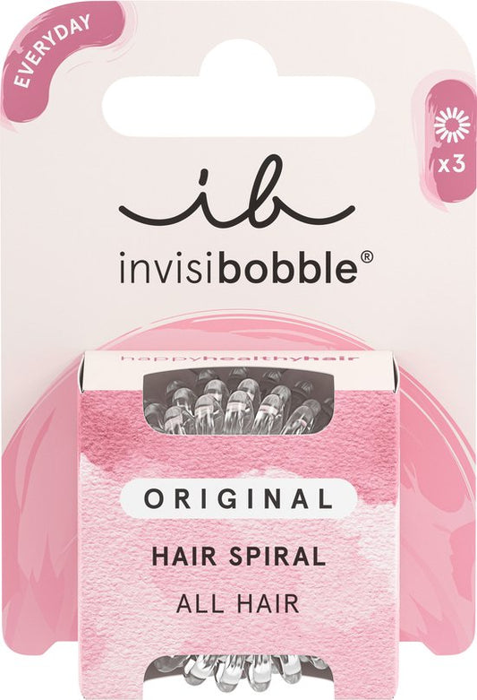 Hair ties Invisibobble Invisibobble Elastic Spiral Transparent 3 Units